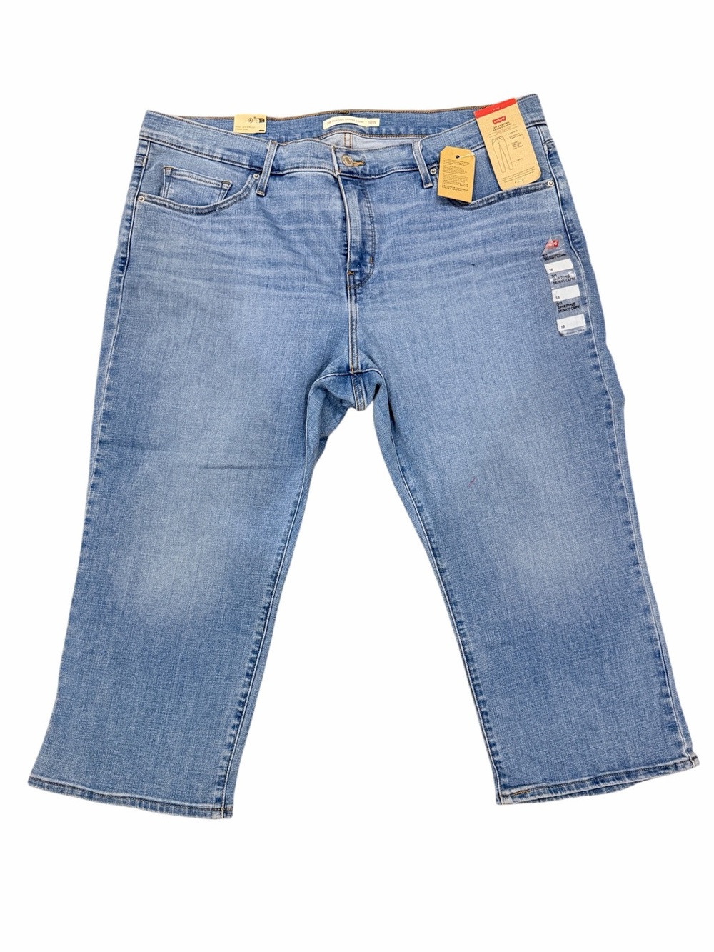 Levi's 311 Shaping Skinny Capri Jeans Mid Rise Tummy Control Light Wash 18W NEW